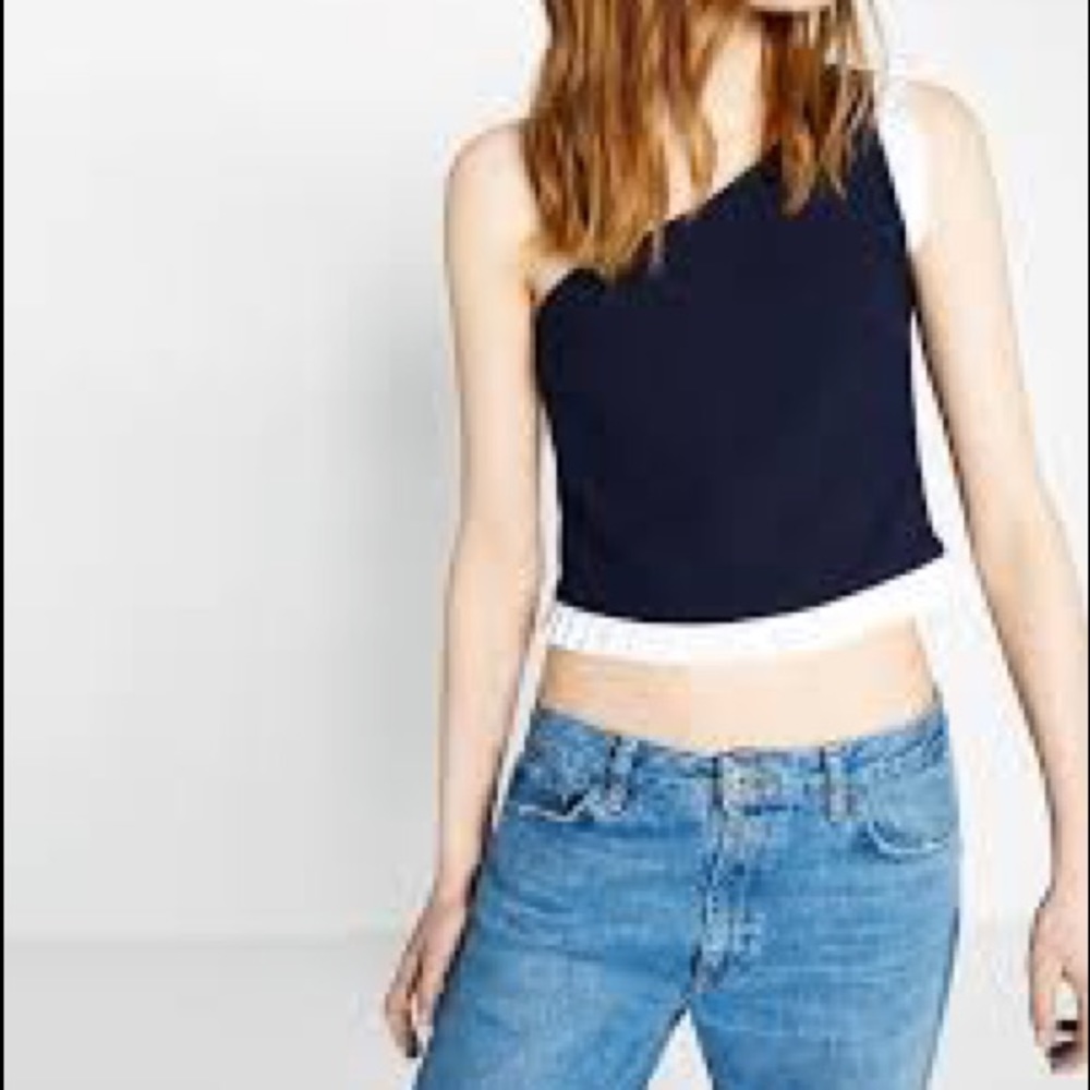 zara one shoulder ruffle top